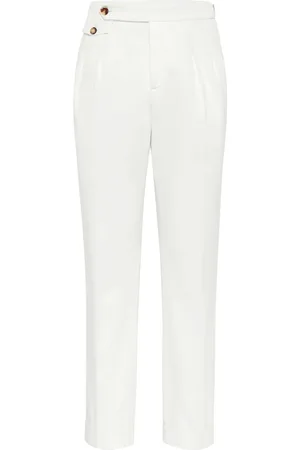 Brunello Cucinelli Pantalon de costume en coton