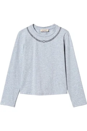 Twin-Set T-shirt à collier strassé