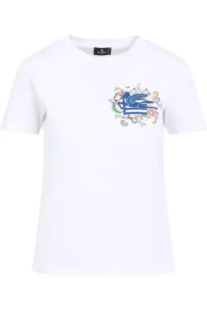 Etro T-shirt à logo Pegaso brodé en coton