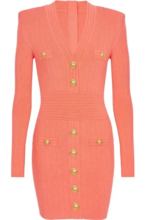 Balmain Robe courte à col v