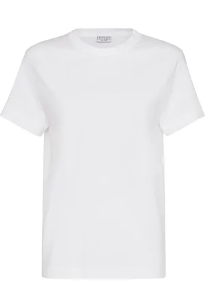 Brunello Cucinelli T-shirt à détail de chaine boule Monili signature