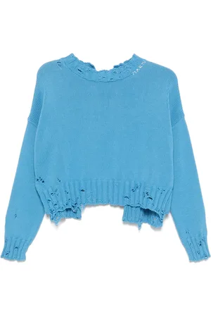 Marni Pull en coton à design ébouriffé