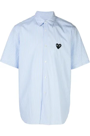 Comme des Garçons Chemise rayée à logo