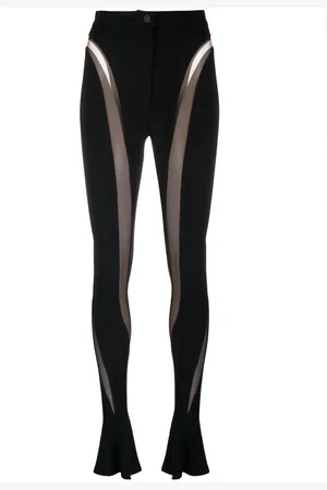 MUGLER Legging à empiècements transparents