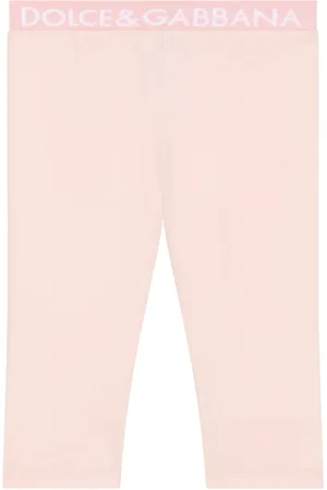 Dolce & Gabbana Legging en coton à taille à logo