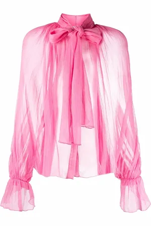 Atu Body Couture Blouse en soie à col lavallière