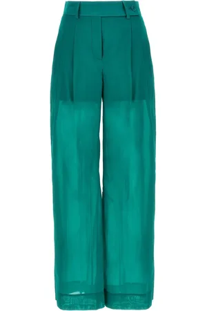 Alberta Ferretti Pantalon évasé à effet de transparence