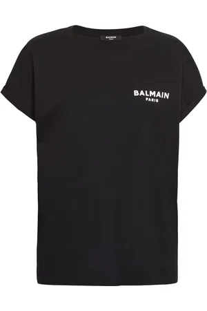Balmain T-shirt en coton à logo imprimé