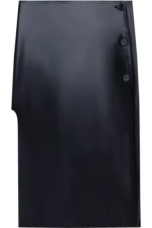 Courrèges Jupe translucide à design oblique