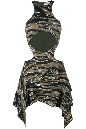 The Attico Robe courte Magnolia à imprimé camouflage