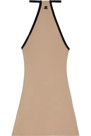 Courrèges Robe Mini Dry à logo brodé