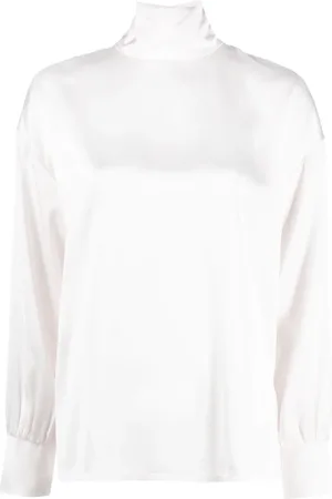 Fabiana Filippi Blouse en satin à col montant
