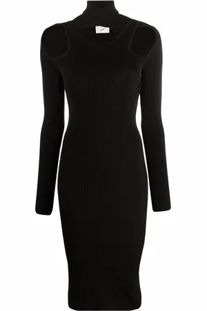 COPERNI Robe mi-longue à découpe avant