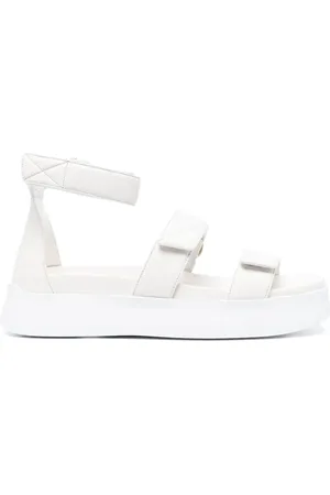 santoni Sandales en cuir à attache scratch