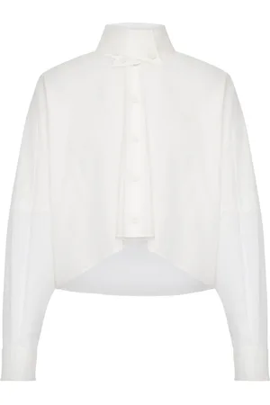 Serafini Chemise crop àcol boutonné