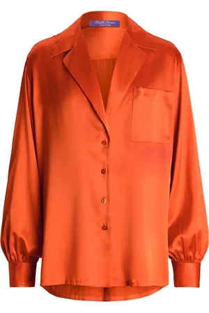 Ralph Lauren Chemise en soie stretch à manches longues