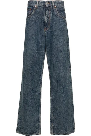 Maison Margiela Jean droit à effets craquelés