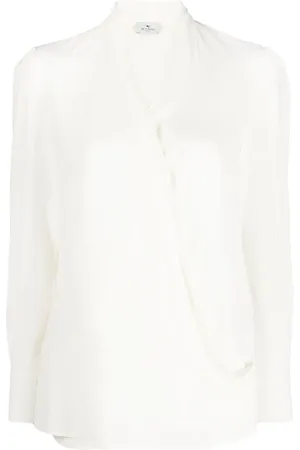 Etro Blouse en soie à col v profond