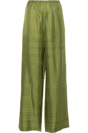 Totême Pantalon droit à motif monogrammé