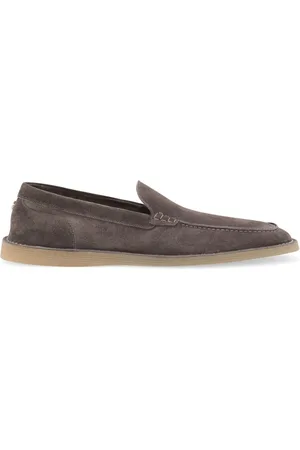 Dolce & Gabbana Mocassins en daim à plaque DG