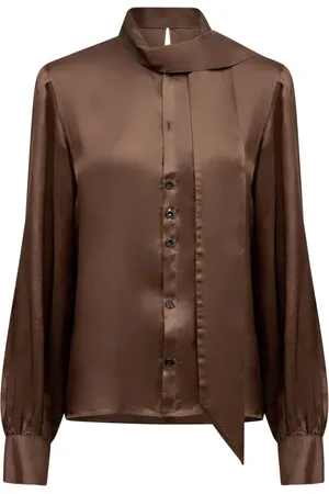 Maison Margiela Chemise satiné à col noué