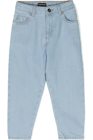 Emporio Armani Jean fuselé à plaque logo