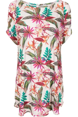 Lygia & Nanny Robe croisée Allat à imprimé végétal