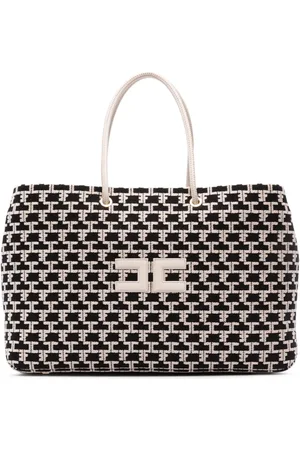 Elisabetta Franchi Sac cabas à logo appliqué