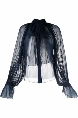 Atu Body Couture Blouse transparente à col lavallière