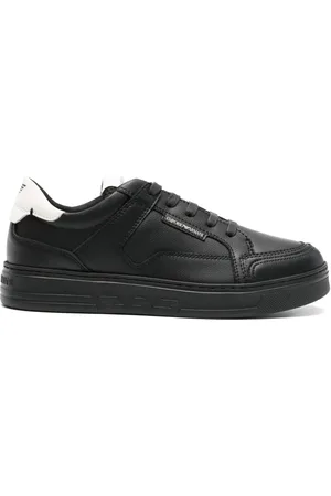 Emporio Armani Baskets en cuir à lacets