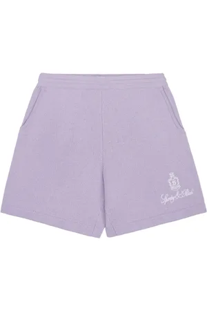 Sporty & Rich Short Portofino en cachemire à logo brodé