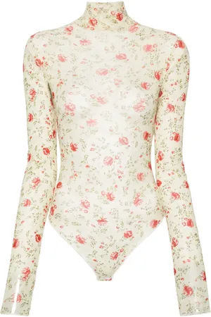 Prada Body en résille à fleurs