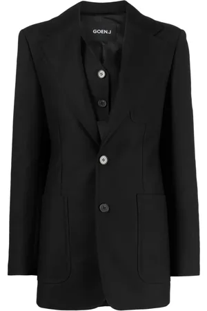 GOEN.J Blazer boutonné à revers crantés