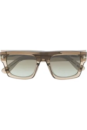 Tom Ford Lunettes de soleil à monture carrée transparente