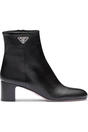 Prada Bottines à plaque logo triangle