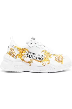 VERSACE Baskets à logo imprimé