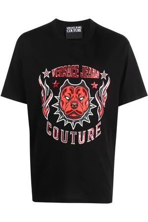 VERSACE T-shirt à logo orné de sequins