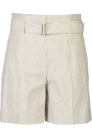 Brunello Cucinelli Short ajusté à taille ceinturée