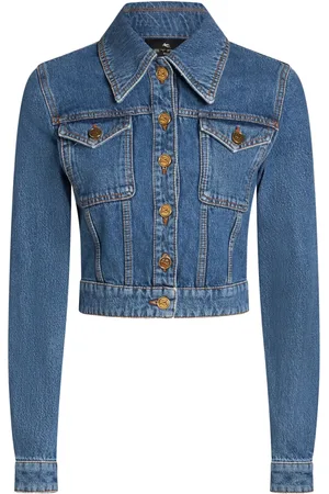 Etro Veste en jean à motif Pegaso brodé