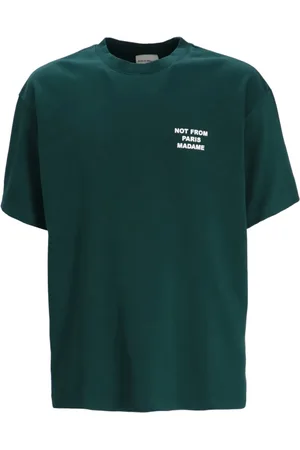 Drôle de Monsieur T-shirt en coton à slogan imprimé