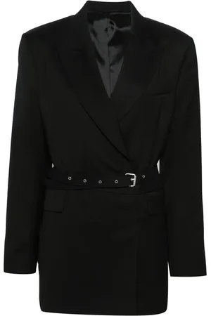 Acne Studios Blazer croisé à motif de chevrons