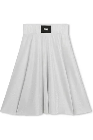 DKNY Jupe métallisée à logo appliqué