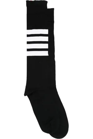 Thom Browne Chaussettes à détails 4 bandes signature