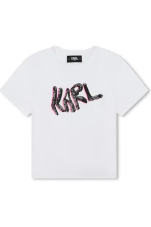 Karl Lagerfeld T-shirt en coton à logo strassé