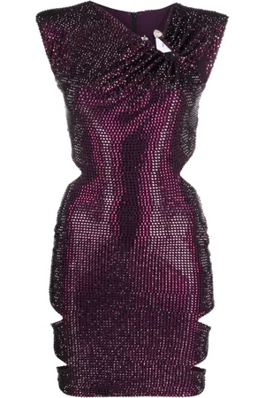 Philipp Plein Robe courte à ornements en cristal