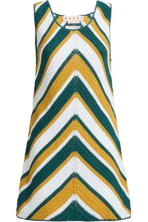 Marni Robe courte en coton à rayures