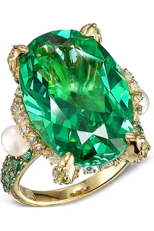 Anabela Chan Bague Tourmaline Mermaid en or 18ct