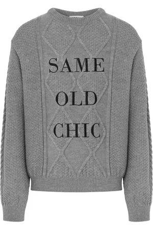 Moschino Pull à slogan brodé