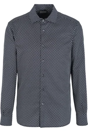 Emporio Armani Chemise en coton à logo imprimé