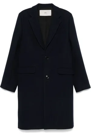 Ami Manteau en laine à simple boutonnage